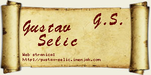 Gustav Selić vizit kartica